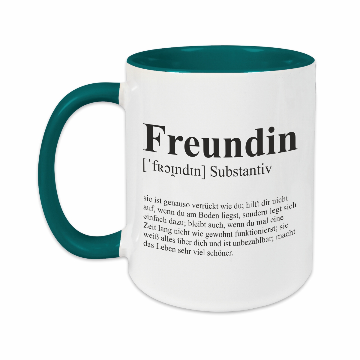 Tasse - Definition Freundin petrol – Ansicht 2 von 3