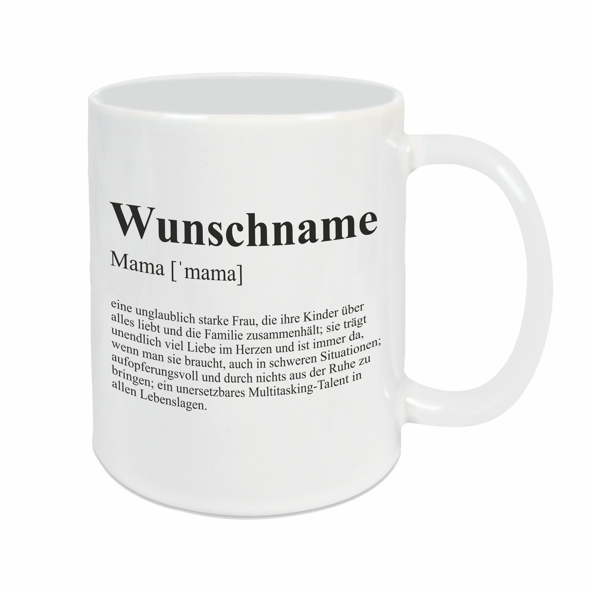 Tasse - Definition Mama weiß personalisiert
