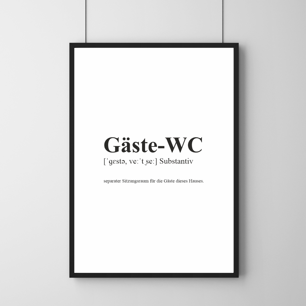 Poster - Gäste-WC Definition 14,8 x 21 cm (A5)