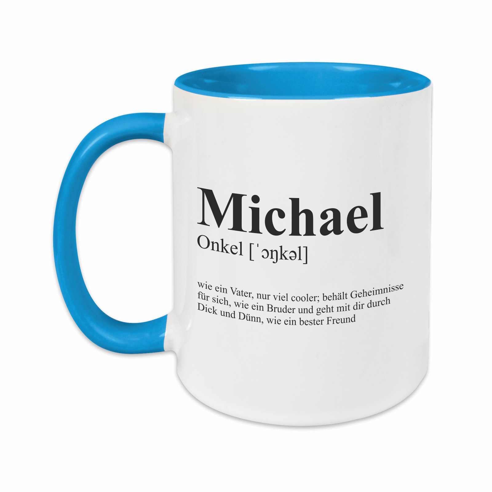 Tasse - Definition Onkel hellblau personalisiert