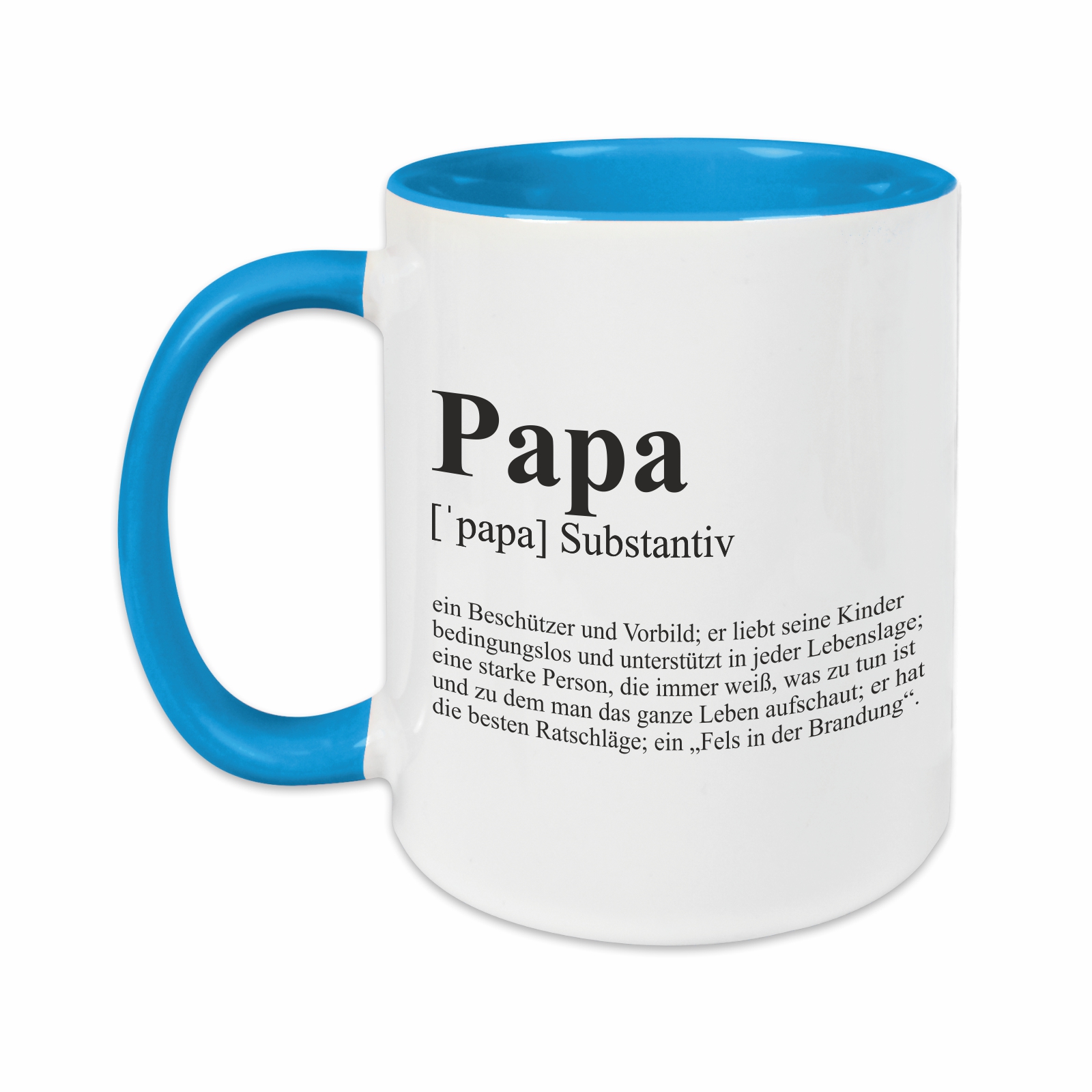 Tasse - Definition Papa hellblau