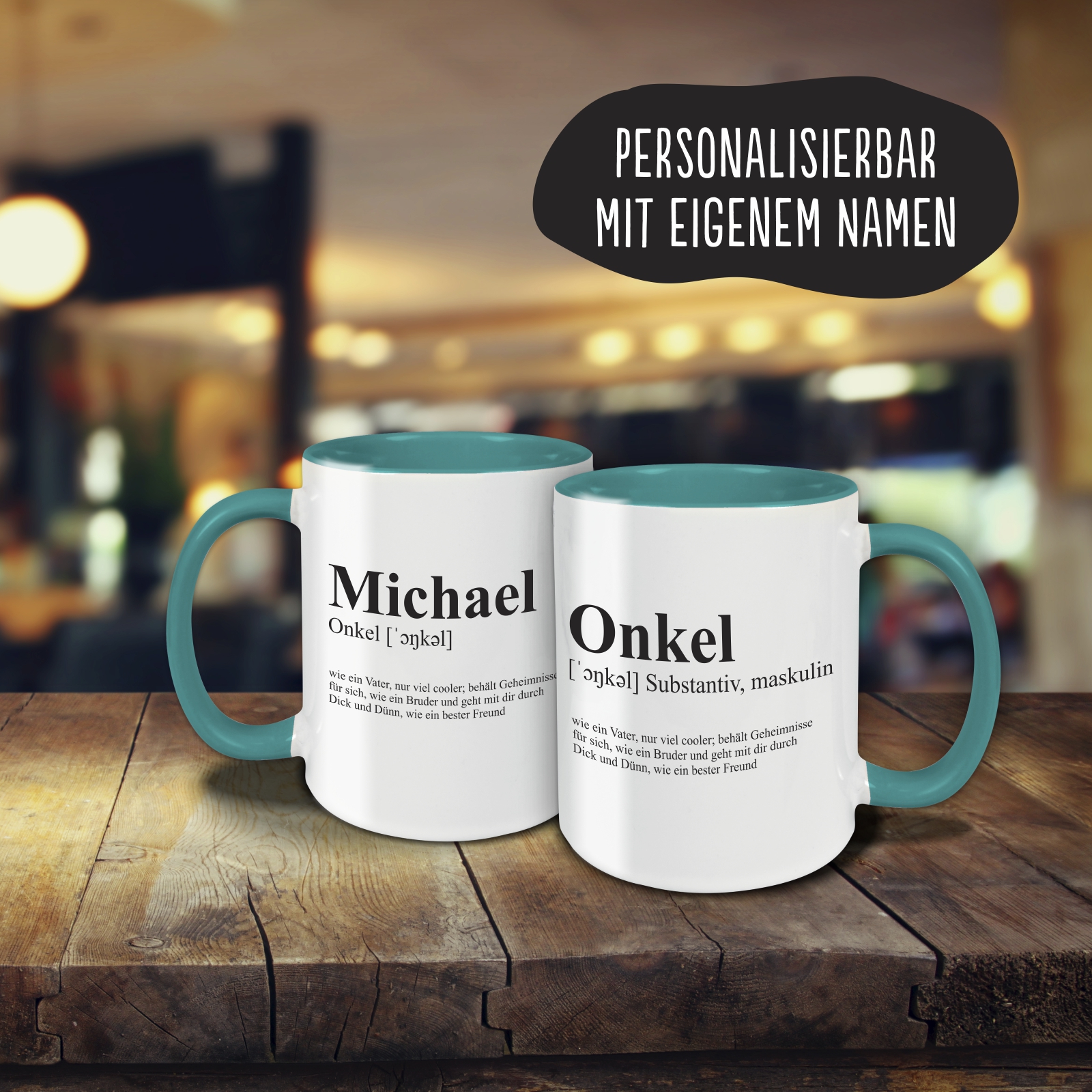 Tasse - Definition Onkel türkis