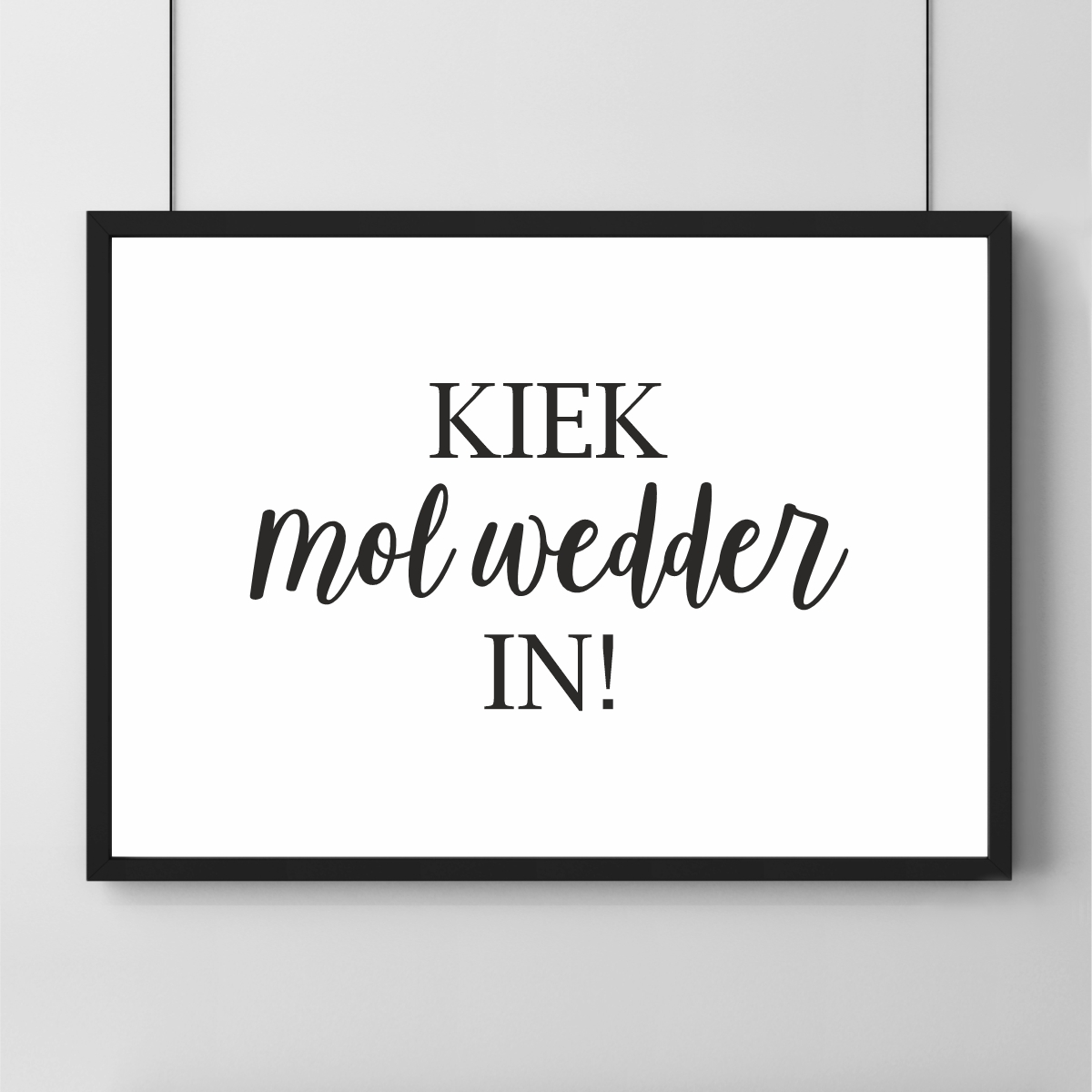 Poster - Kiek mol wedder in 30 x 40 cm