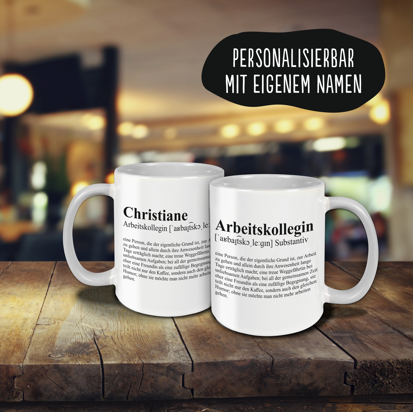 Tasse - Definition Arbeitskollegin grau