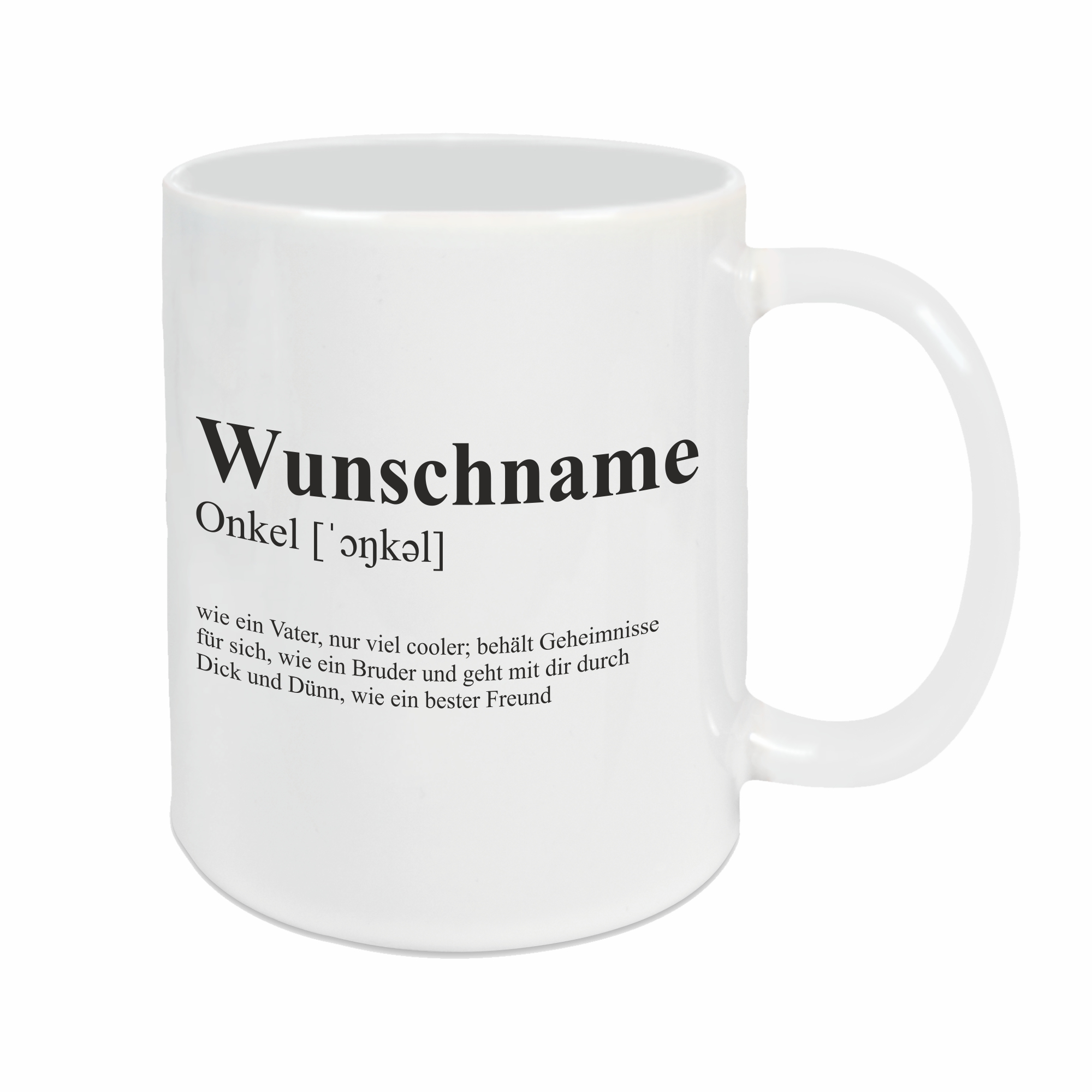 Tasse - Definition Onkel weiß personalisiert