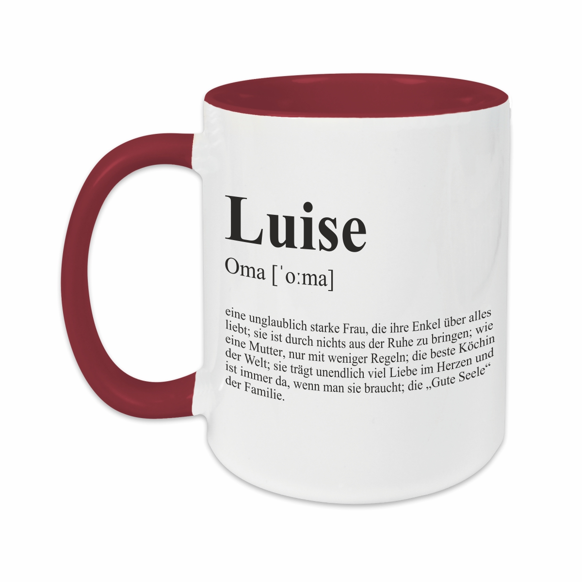 Tasse - Definition Oma burgund personalisiert