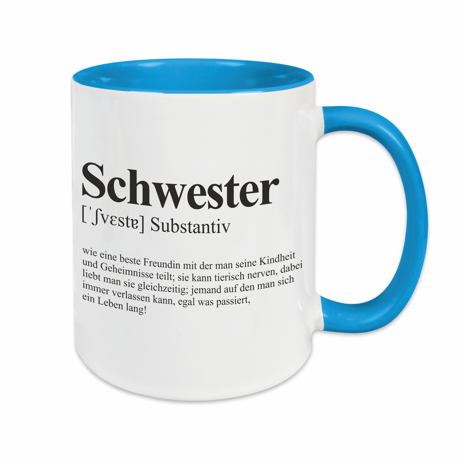 Tasse - Definition Schwester hellblau