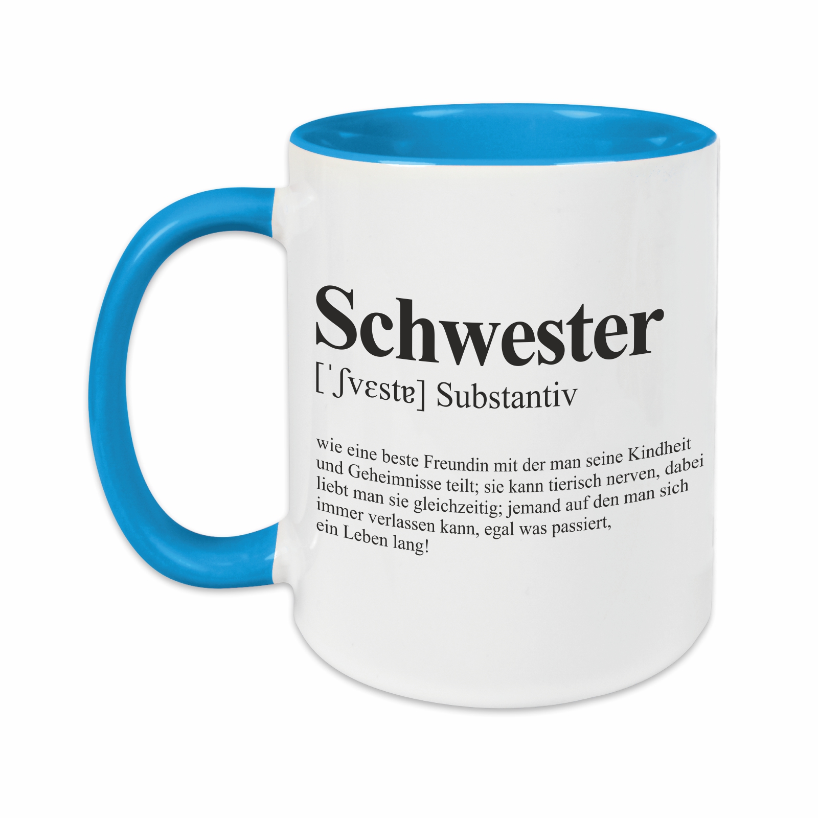 Tasse - Definition Schwester hellblau