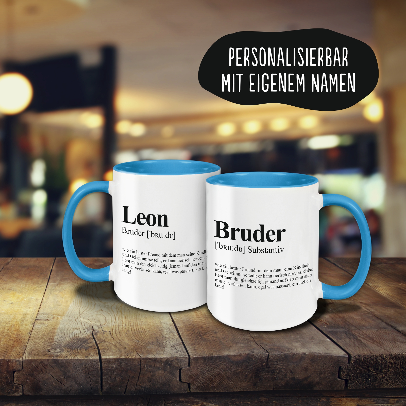 Tasse - Definition Bruder hellblau
