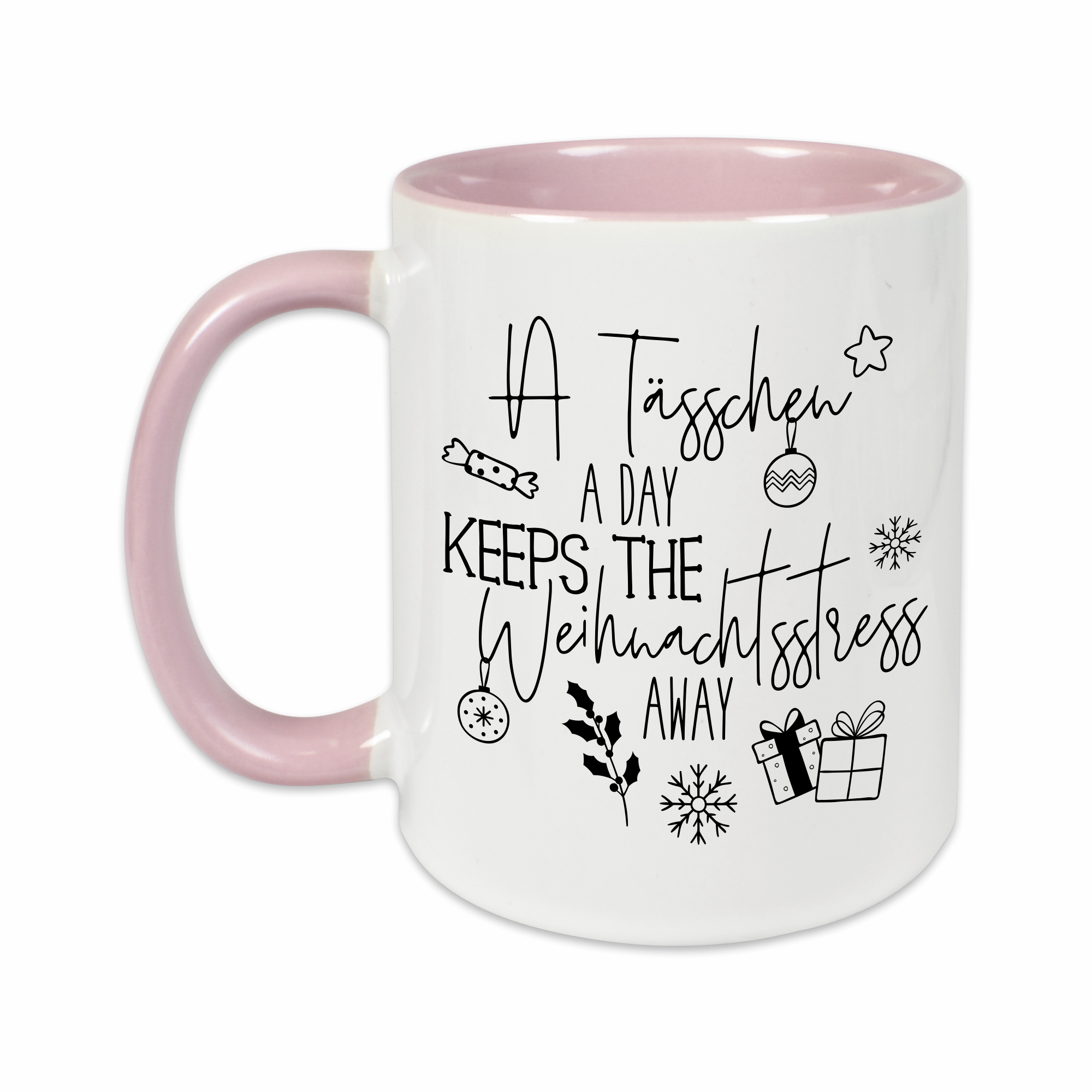 Tasse - Weihnachtsstress rosa