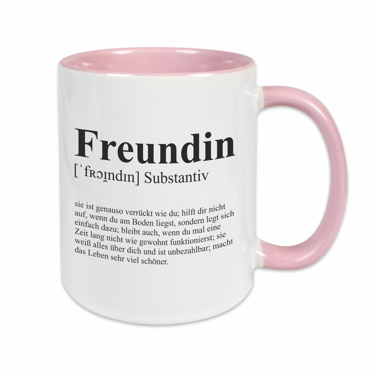 Tasse - Definition Freundin rosa