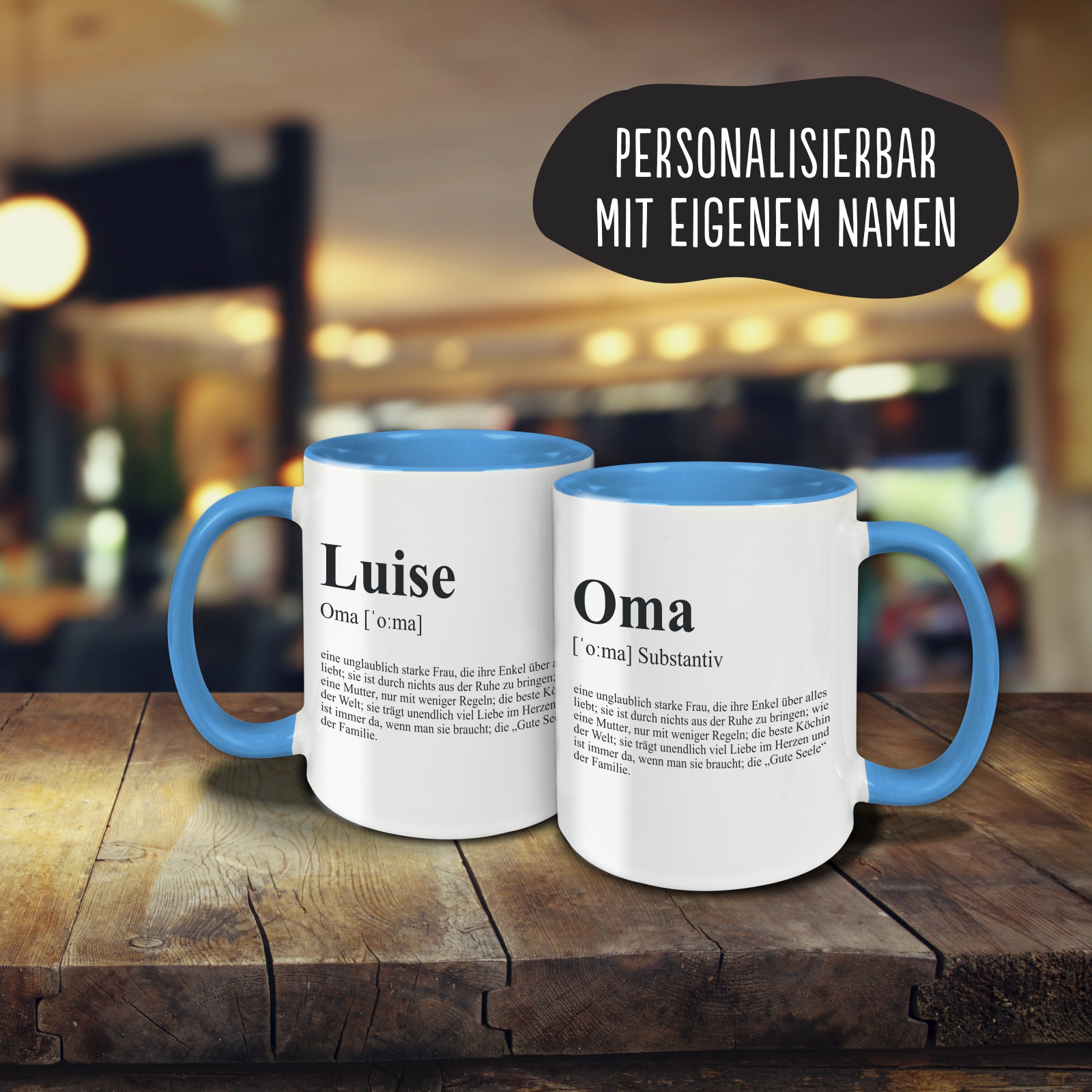 Tasse - Definition Oma hellblau