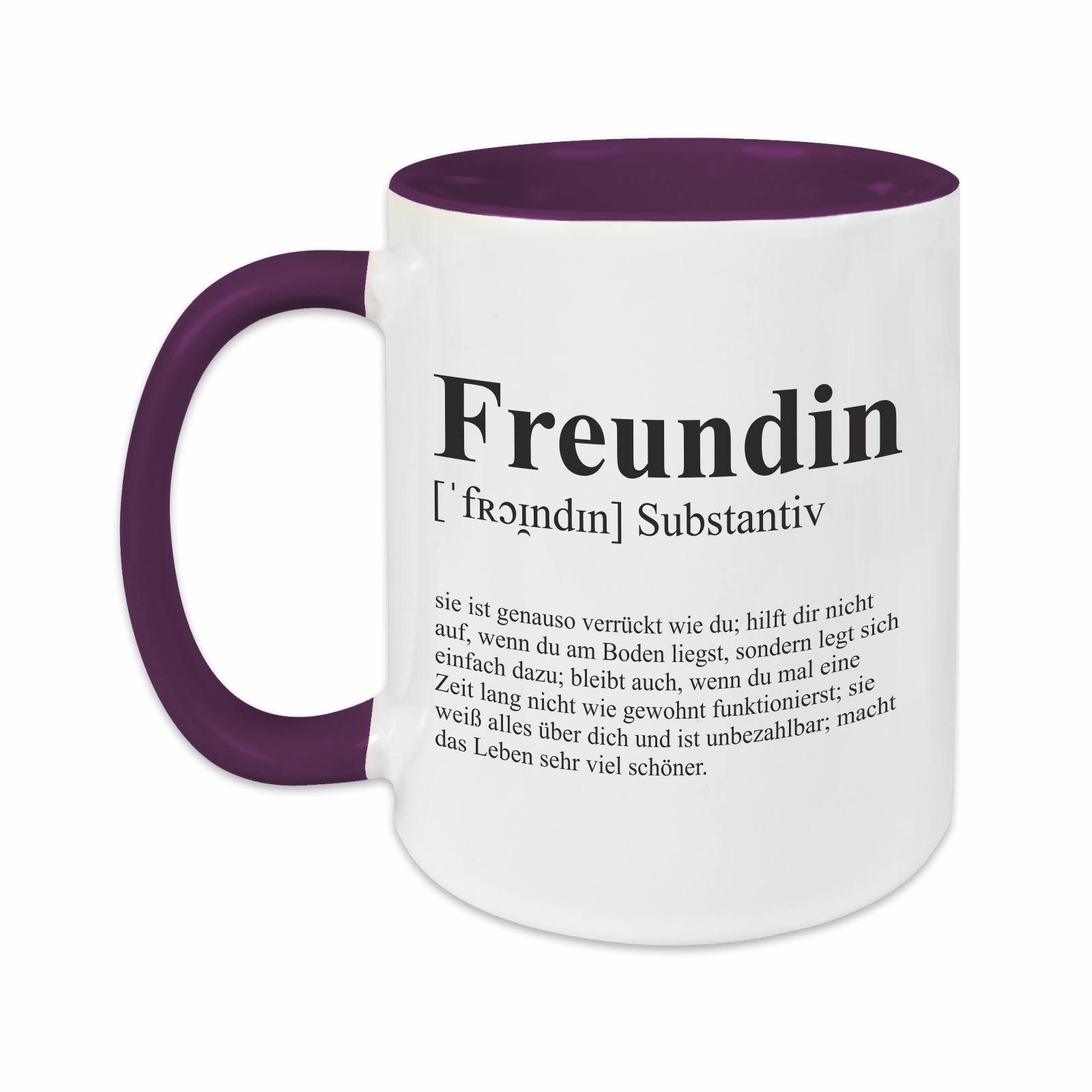 Tasse - Definition Freundin lila