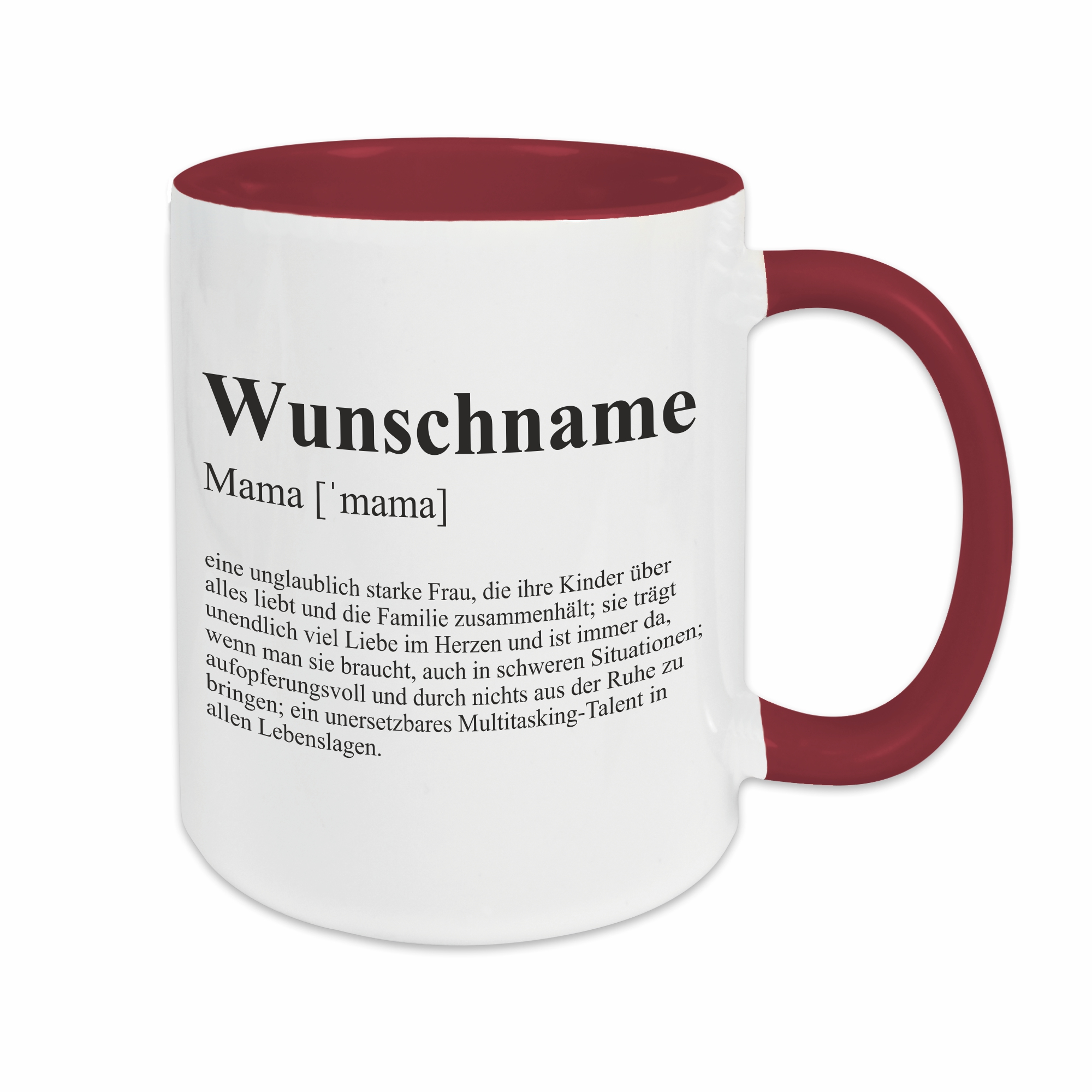 Tasse - Definition Mama burgund personalisiert