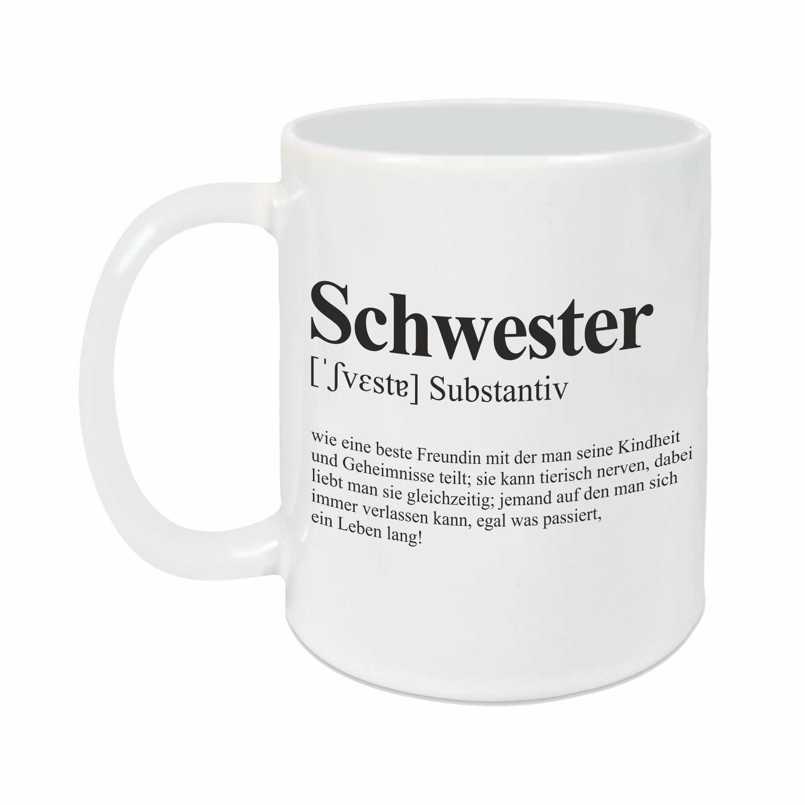 Tasse - Definition Schwester weiß – Ansicht 2 von 3