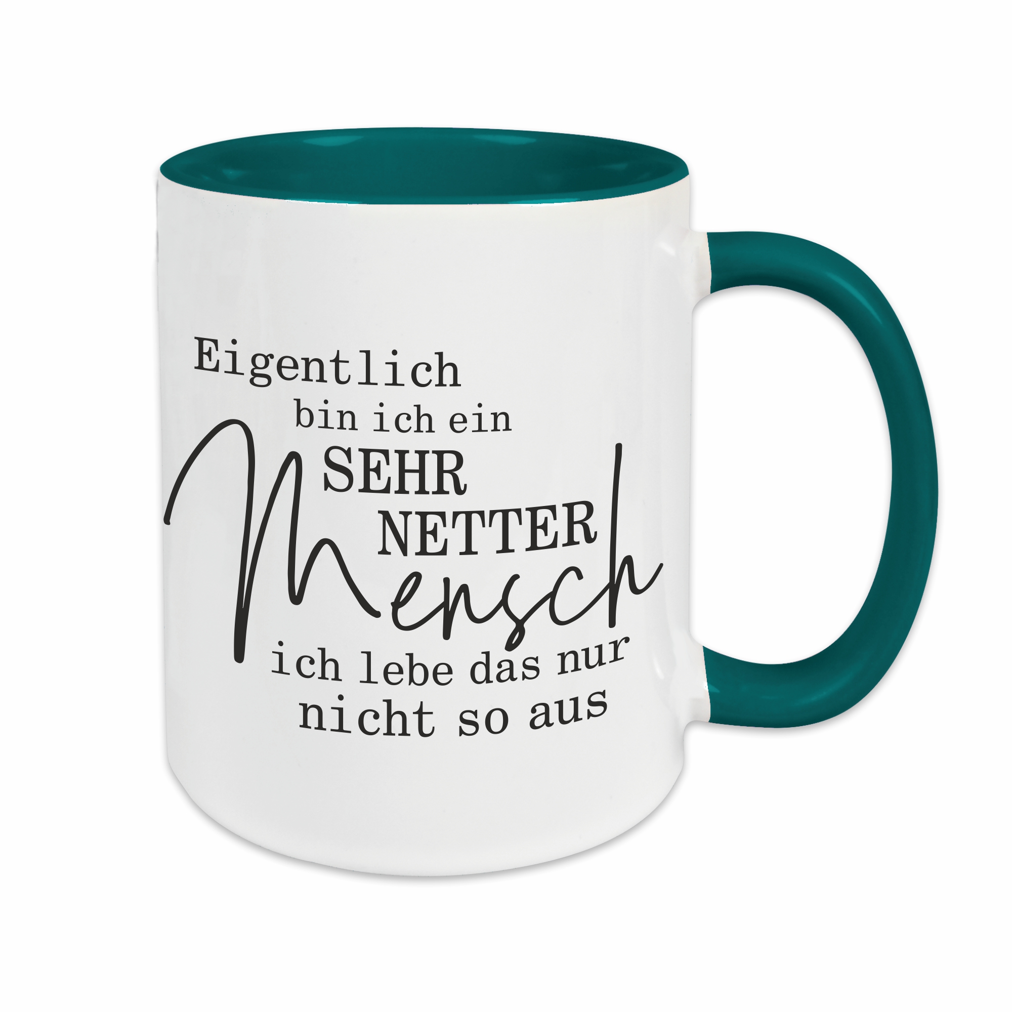 Tasse - Netter Mensch petrol