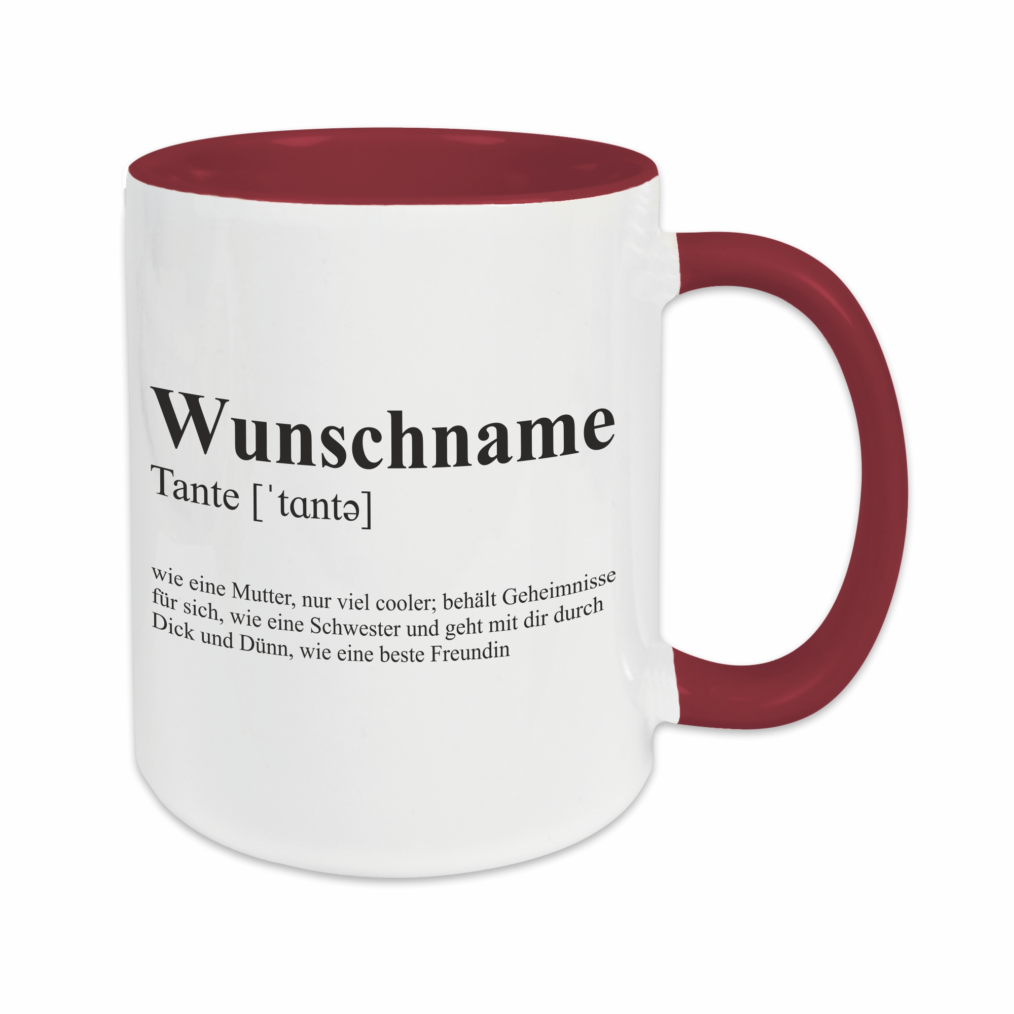 Tasse - Definition Tante burgund personalisiert