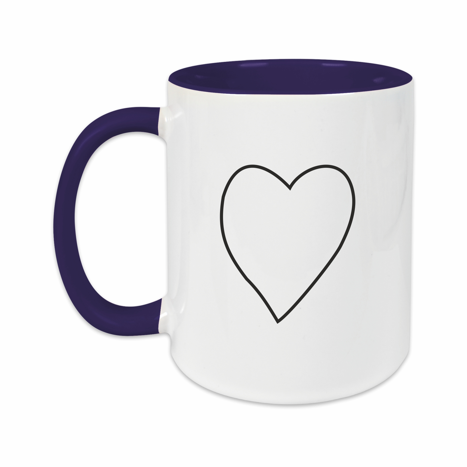 Tasse - Partner Namen, Datum & Herz dunkelblau