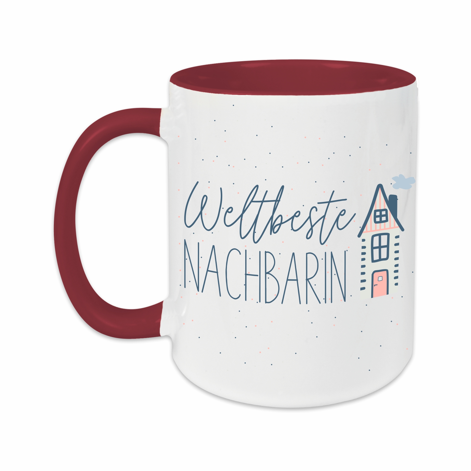 Tasse - Weltbeste Nachbarin burgund