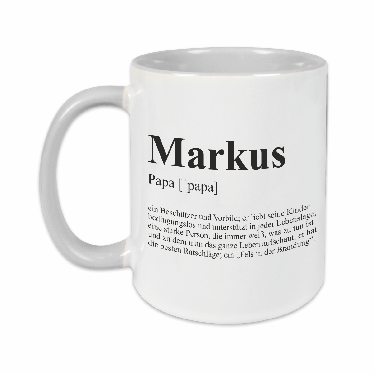 Tasse - Definition Papa grau personalisiert