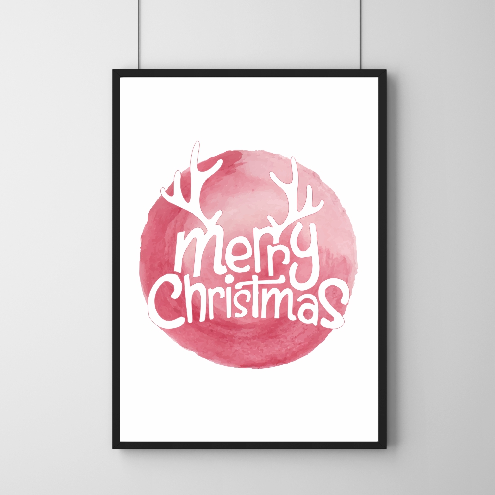 Poster - Merry Christmas 14,8 x 21 cm (A5)