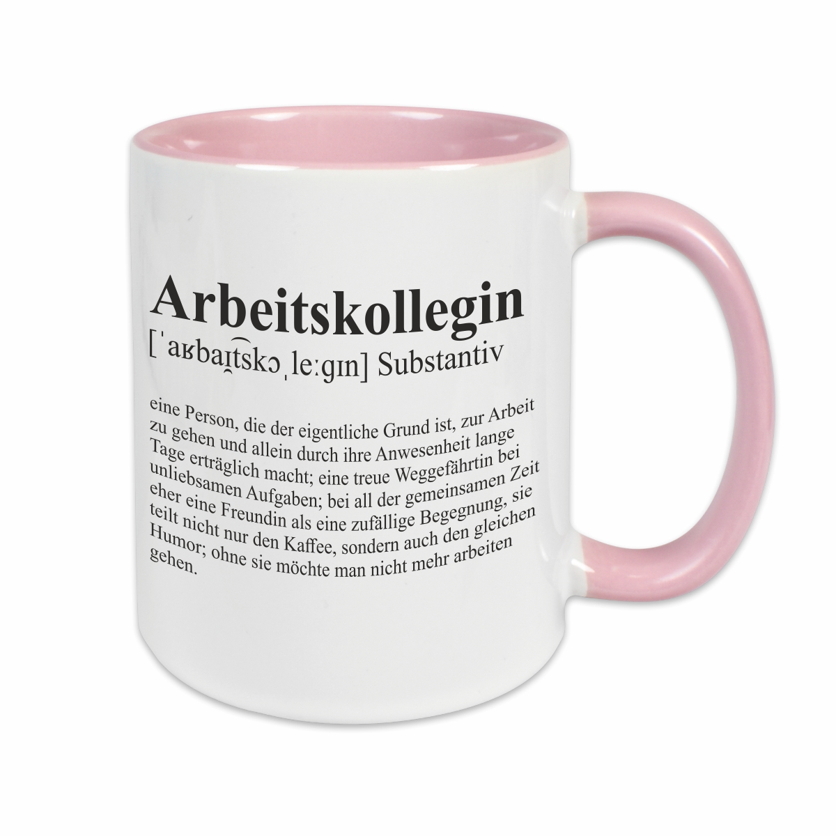 Tasse - Definition Arbeitskollegin rosa