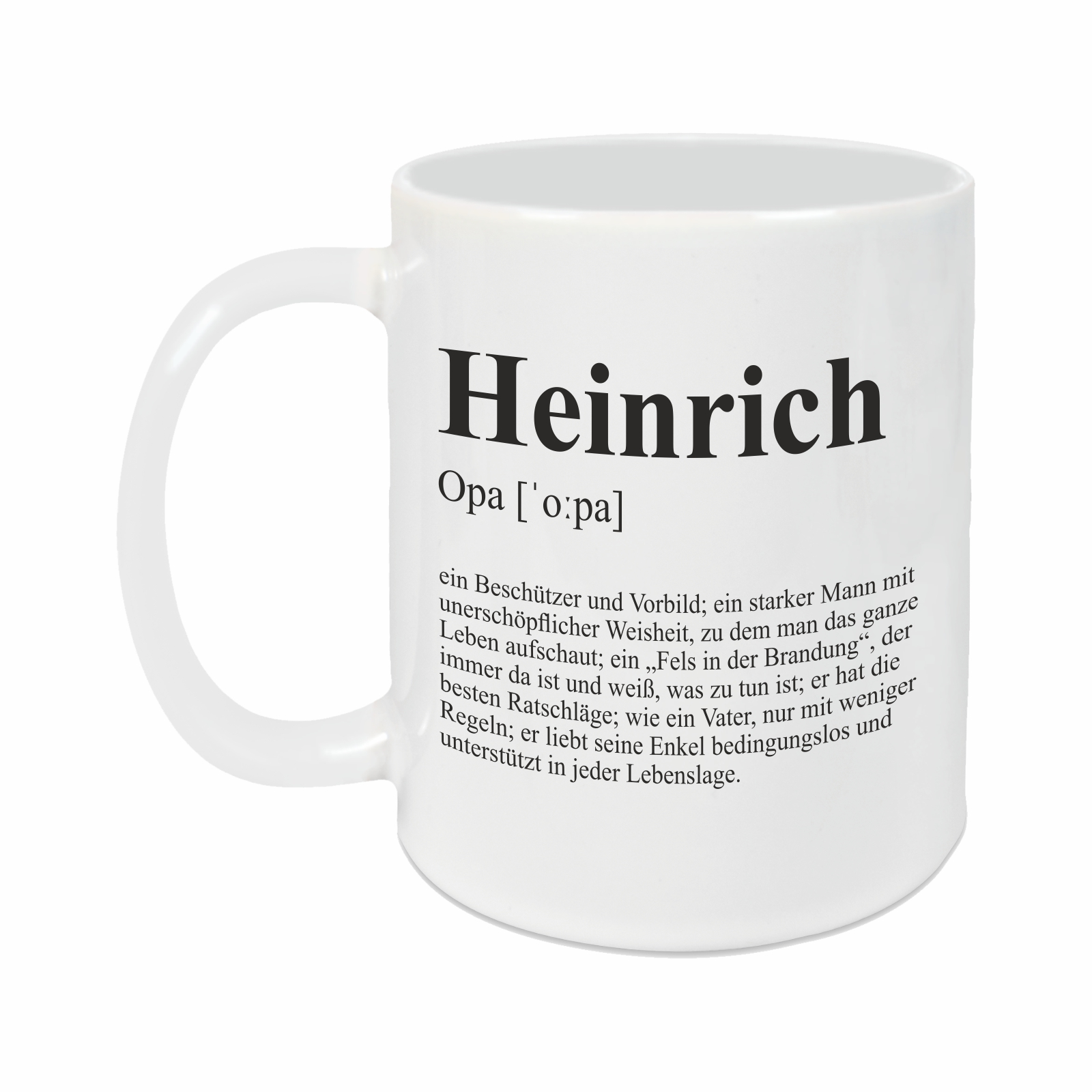 Tasse - Definition Opa weiß personalisiert