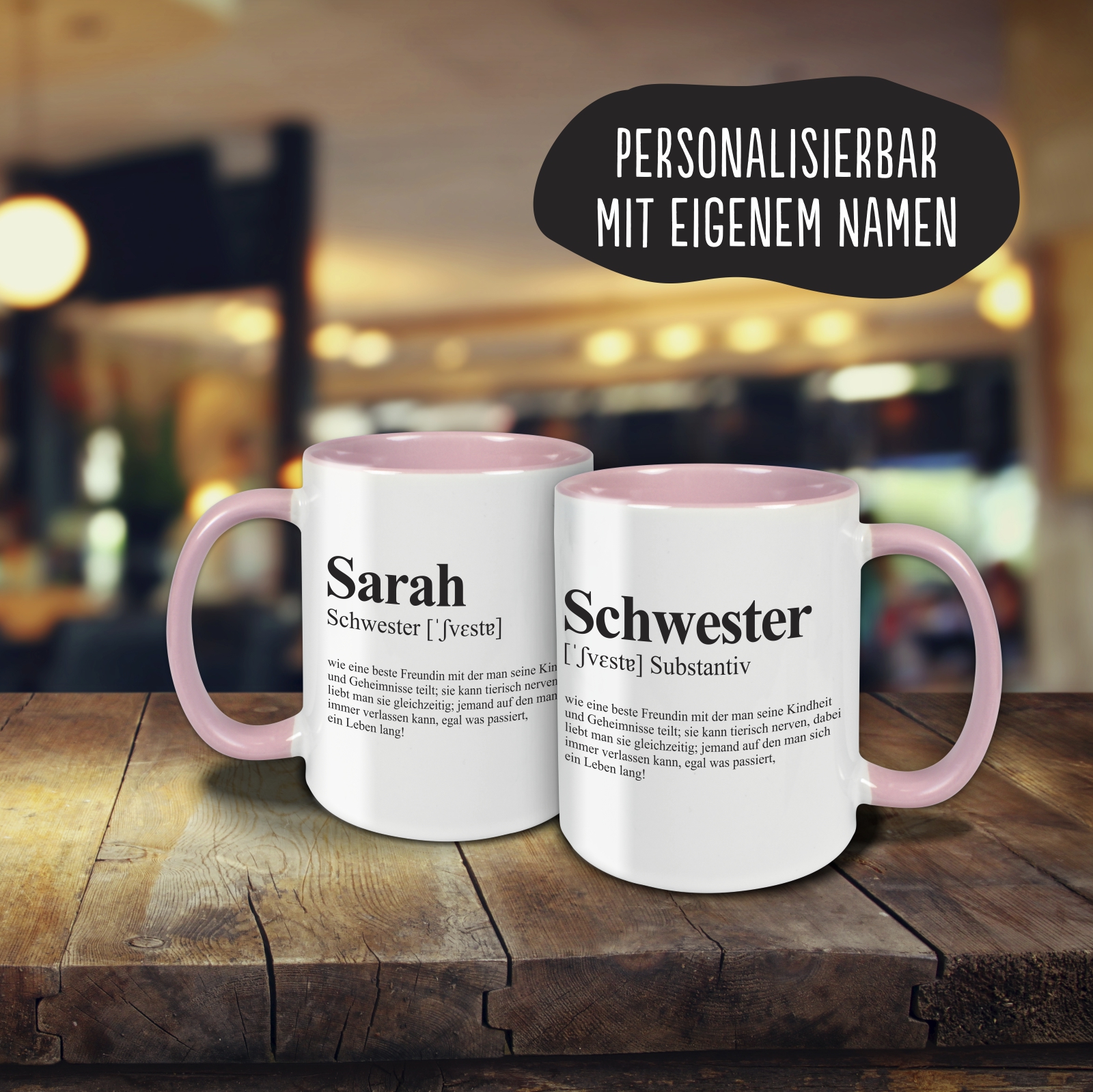 Tasse - Definition Schwester rosa