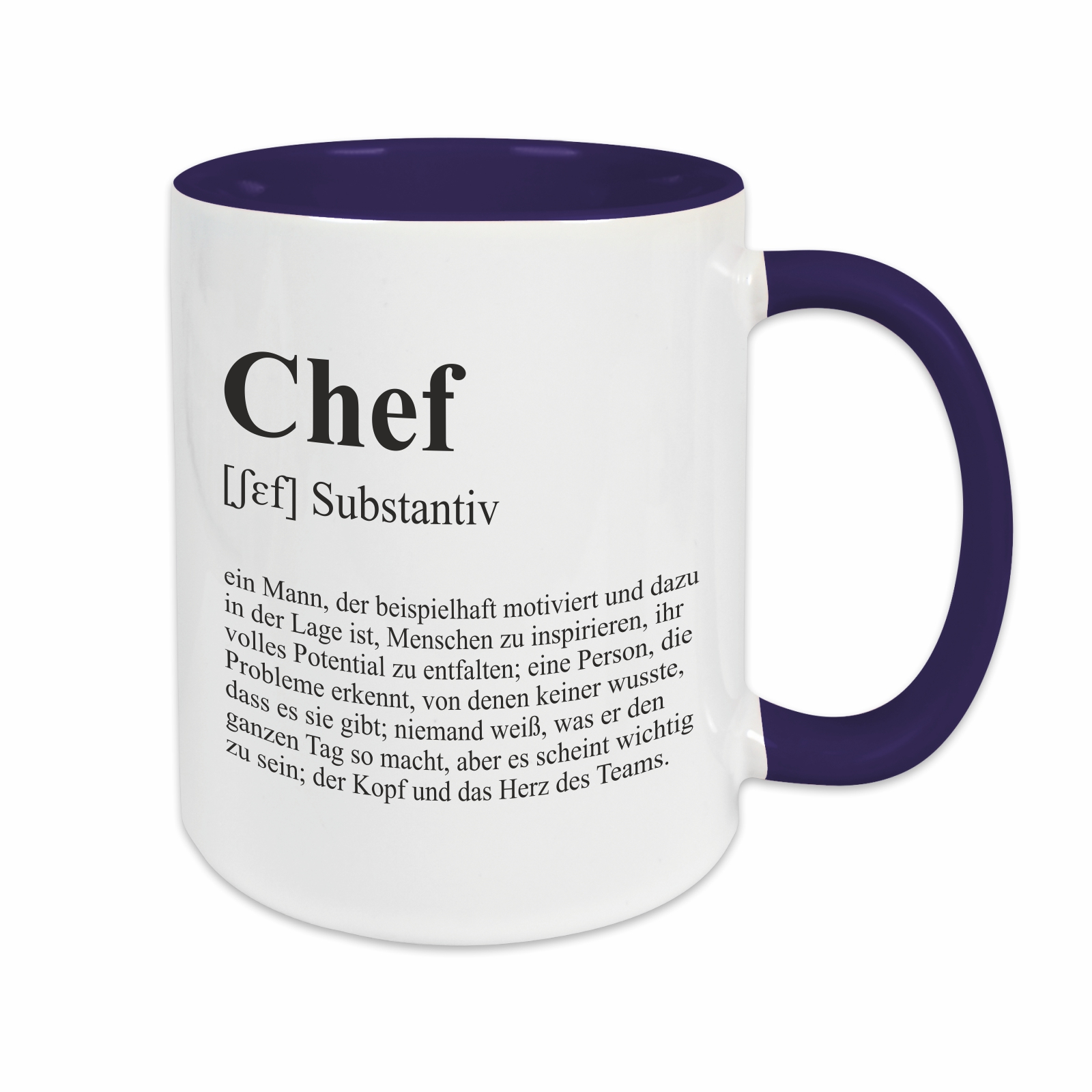 Tasse - Definition Chef dunkelblau