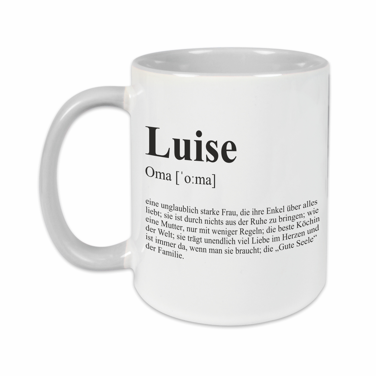 Tasse - Definition Oma grau personalisiert