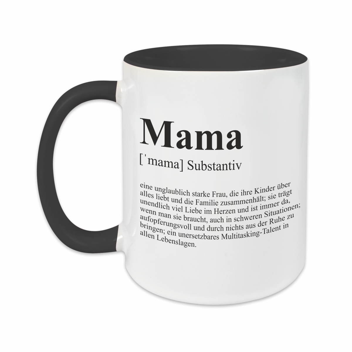 Tasse - Definition Mama schwarz
