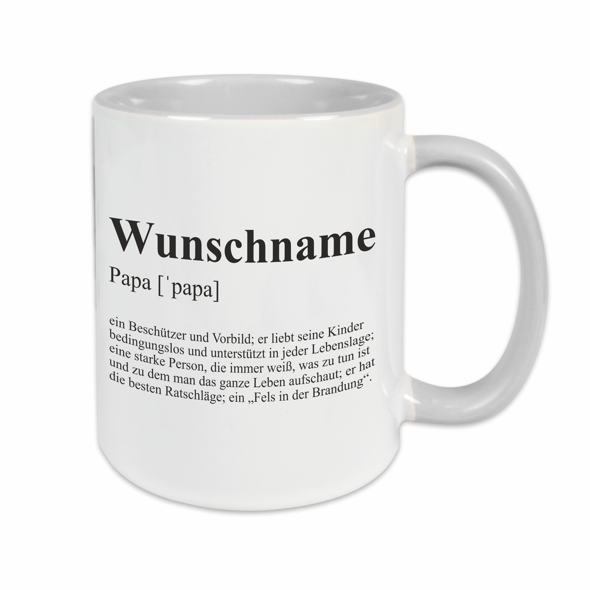 Tasse - Definition Papa grau personalisiert