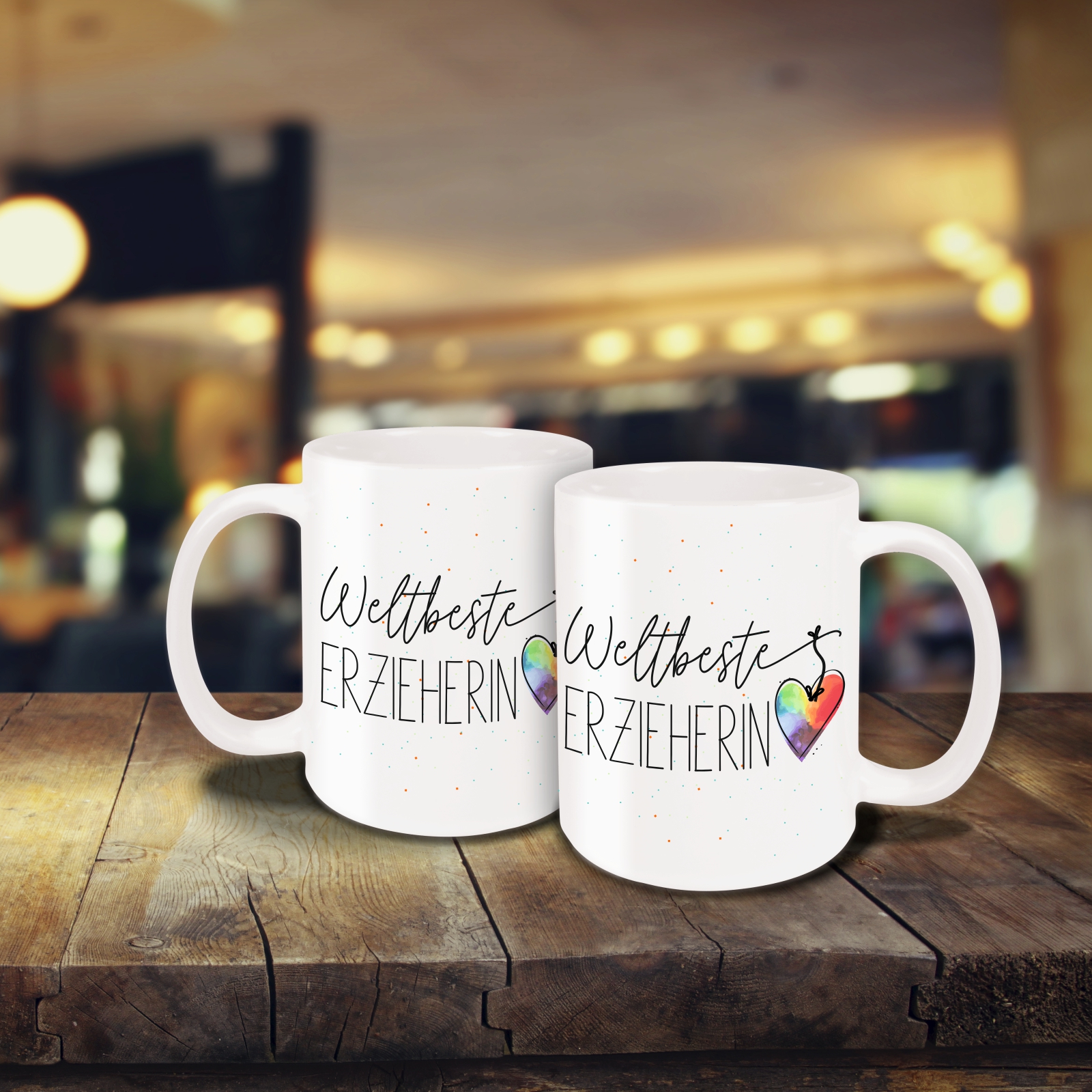 Tasse - Weltbeste Erzieherin weiß – Ansicht 3 von 3