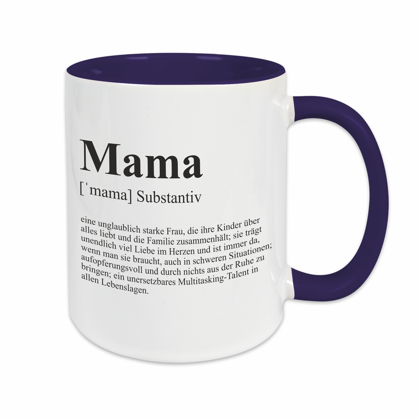 Tasse - Definition Mama dunkelblau
