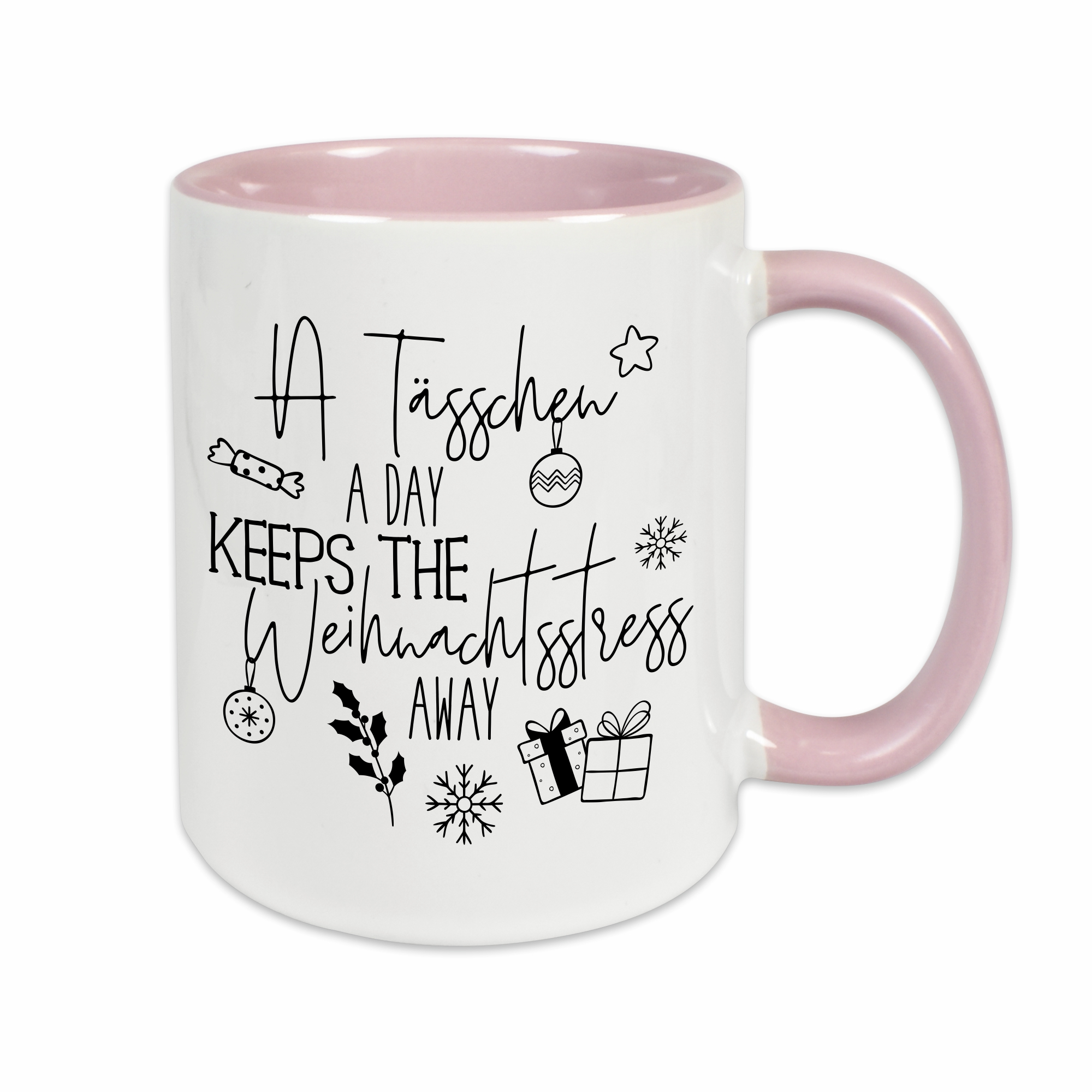 Tasse - Weihnachtsstress rosa