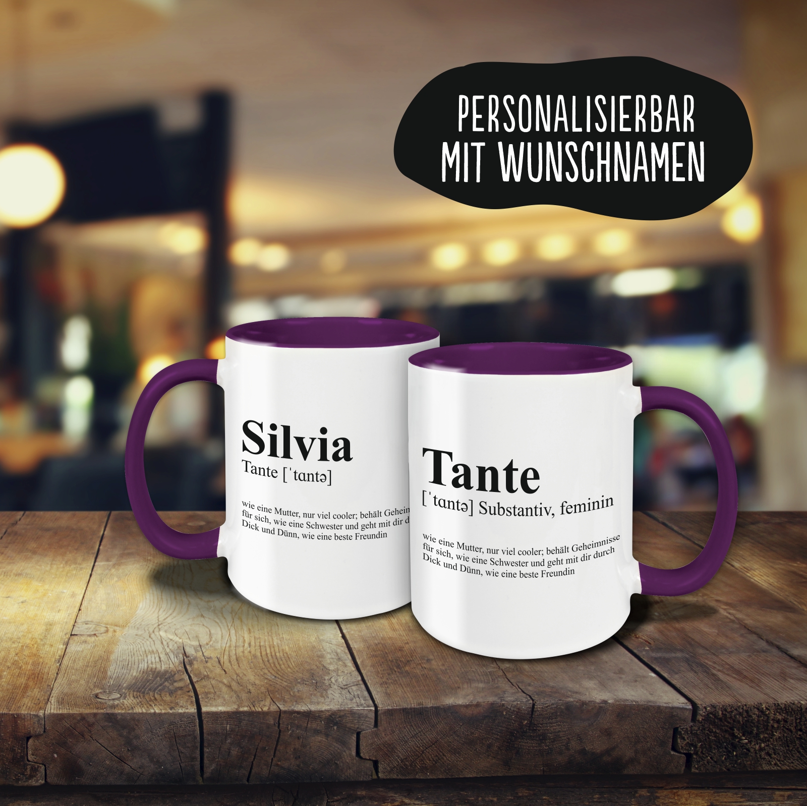 Tasse - Definition Tante lila