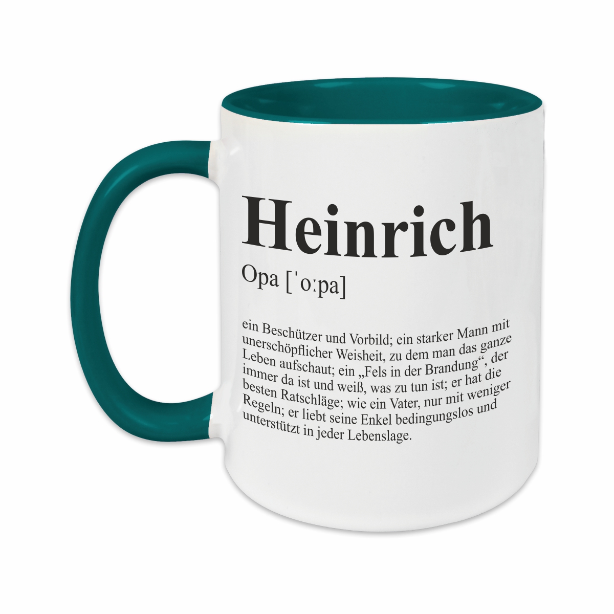 Tasse - Definition Opa petrol personalisiert
