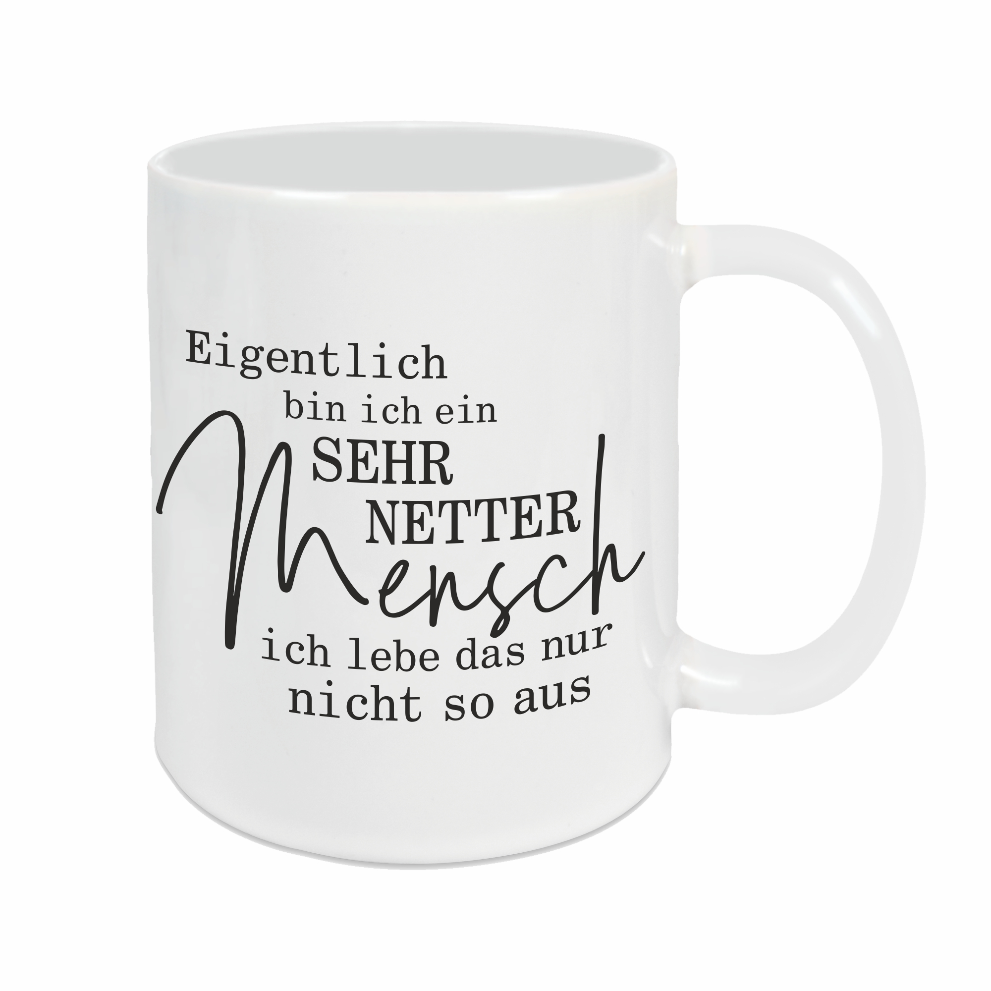 Tasse - Netter Mensch weiß