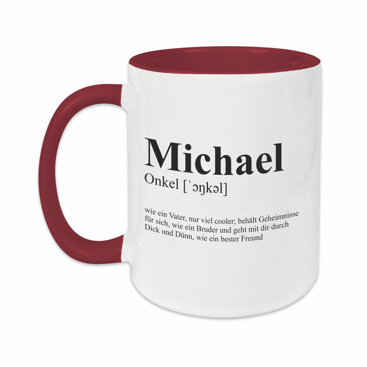 Tasse - Definition Onkel burgund personalisiert