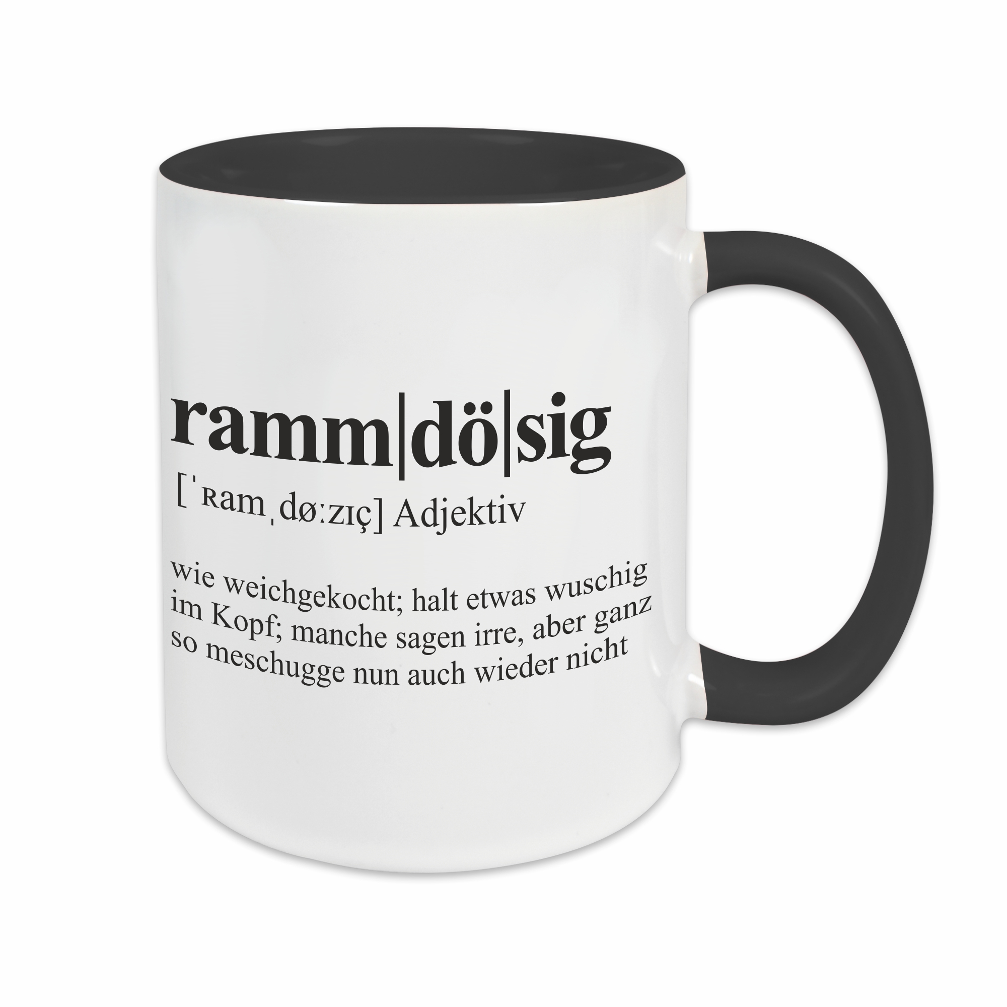 Tasse - Definition Rammdösig schwarz