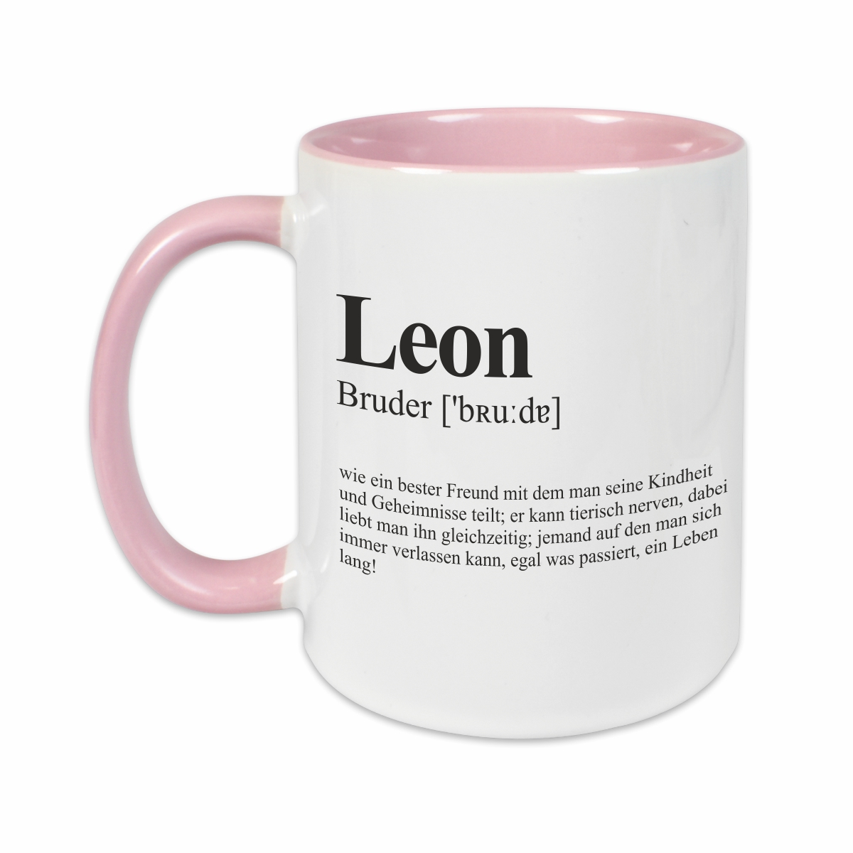 Tasse - Definition Bruder rosa personalisiert