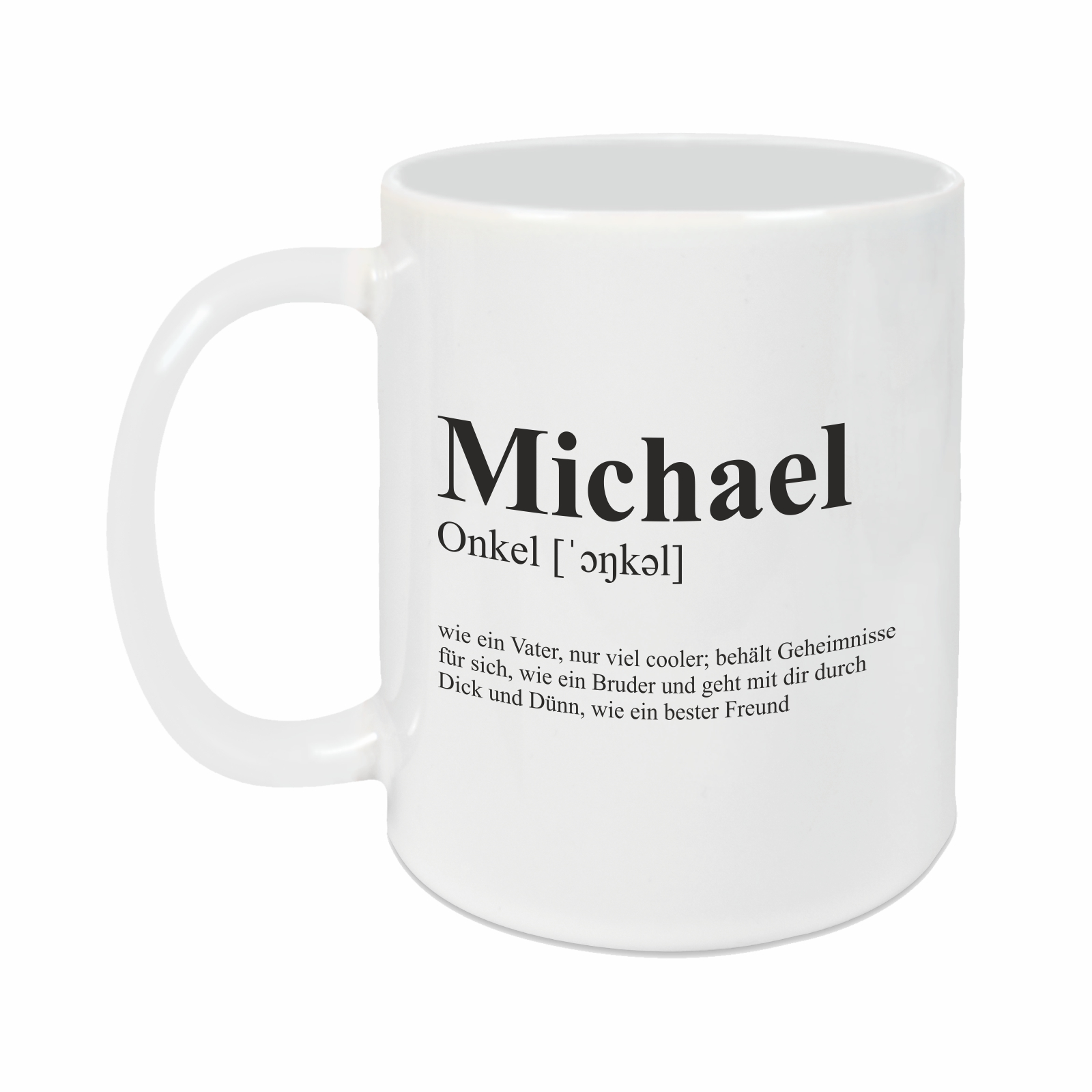 Tasse - Definition Onkel weiß personalisiert
