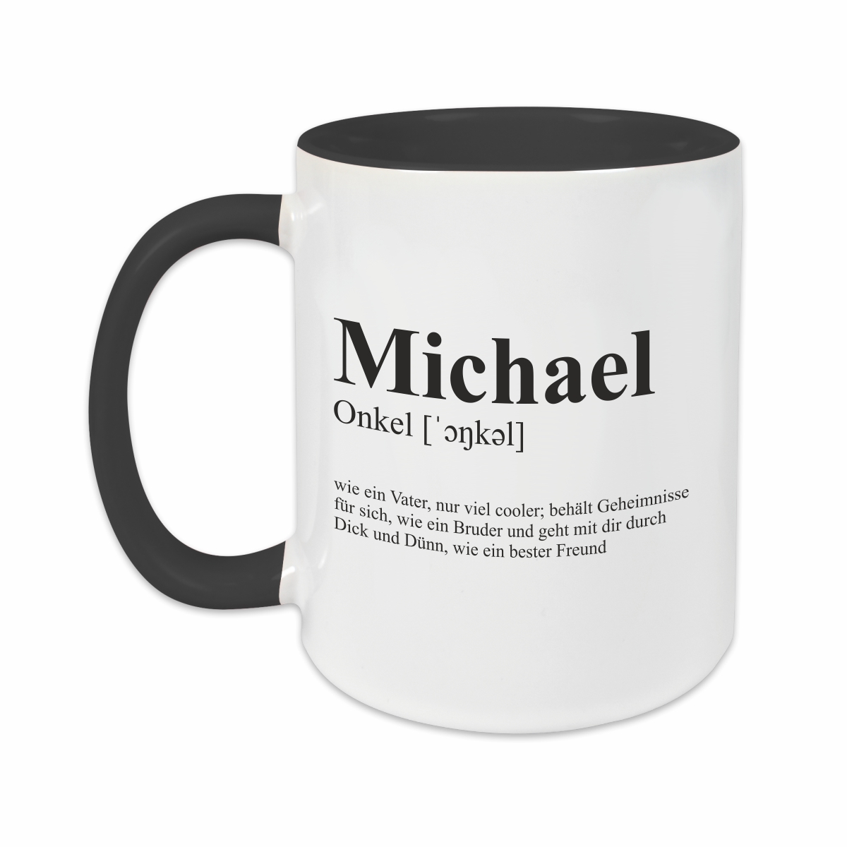 Tasse - Definition Onkel schwarz personalisiert