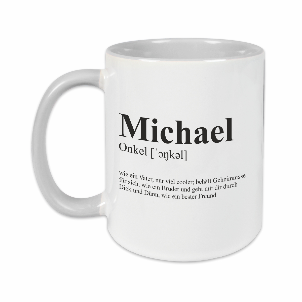 Tasse - Definition Onkel grau personalisiert