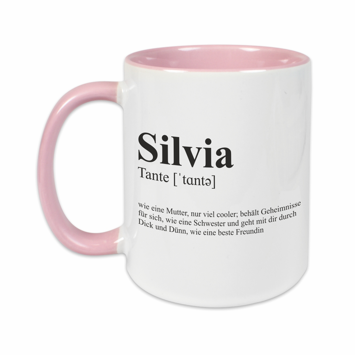 Tasse - Definition Tante rosa personalisiert