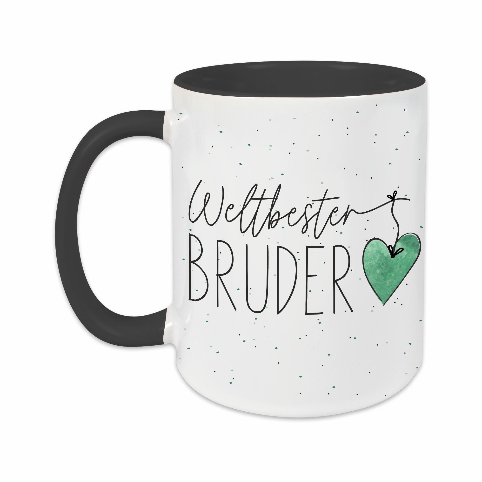 Tasse - Weltbester Bruder schwarz – Ansicht 2 von 2