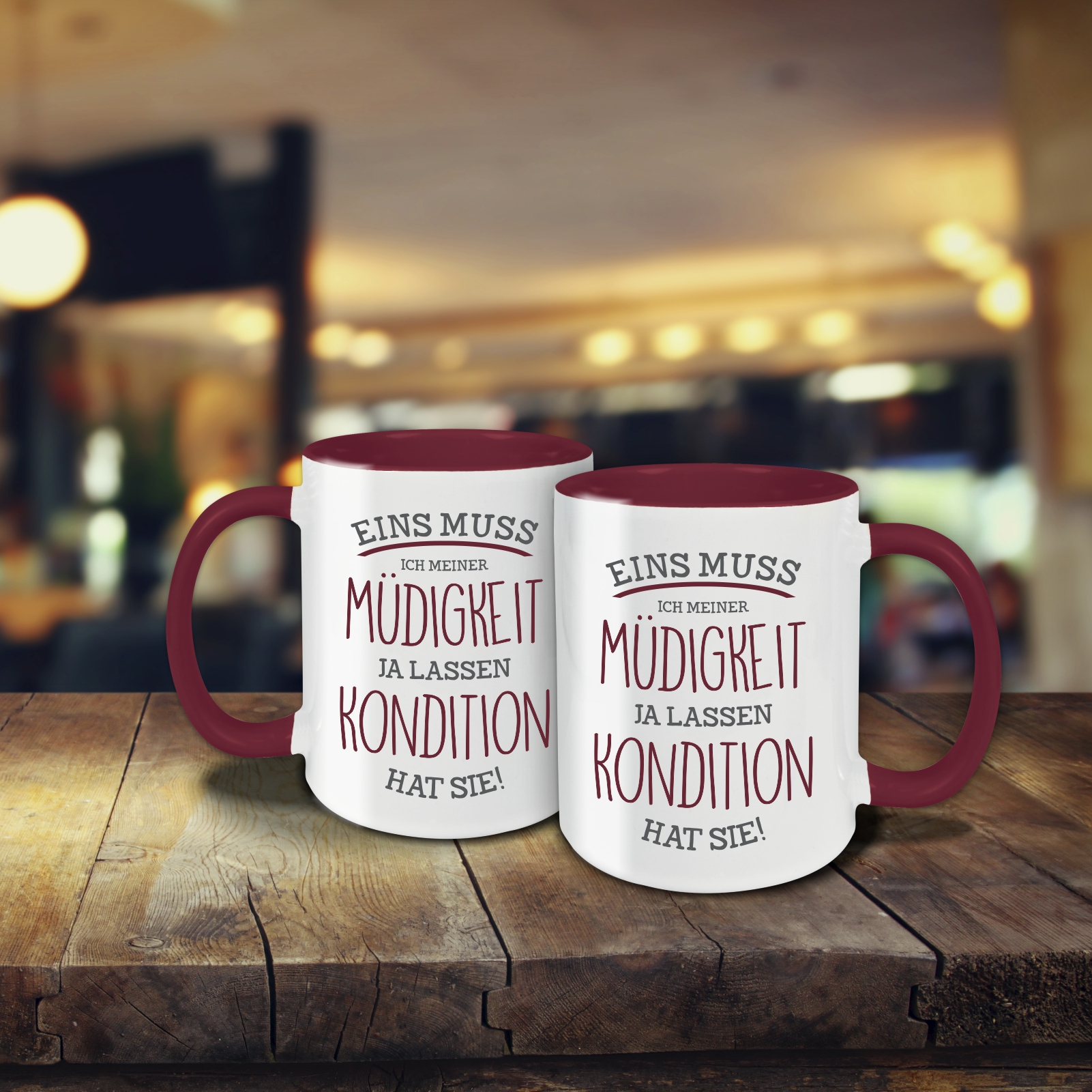 Tasse - Müdigkeit burgund