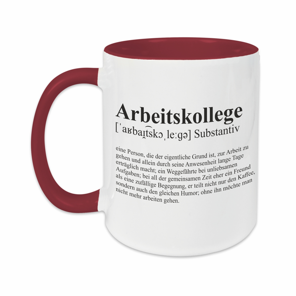 Tasse - Definition Arbeitskollege burgund