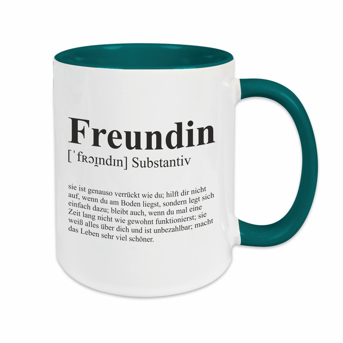 Tasse - Definition Freundin petrol – Ansicht 1 von 3