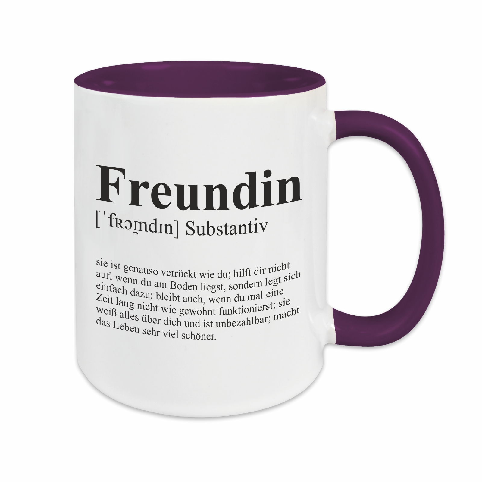 Tasse - Definition Freundin lila